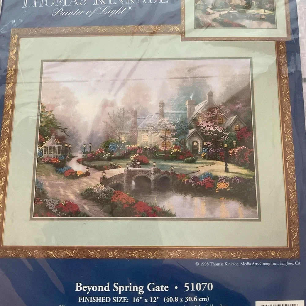 Candamar Design Thomas Kinkade Beyond Spring Gate Cross Stitch Kit 51070